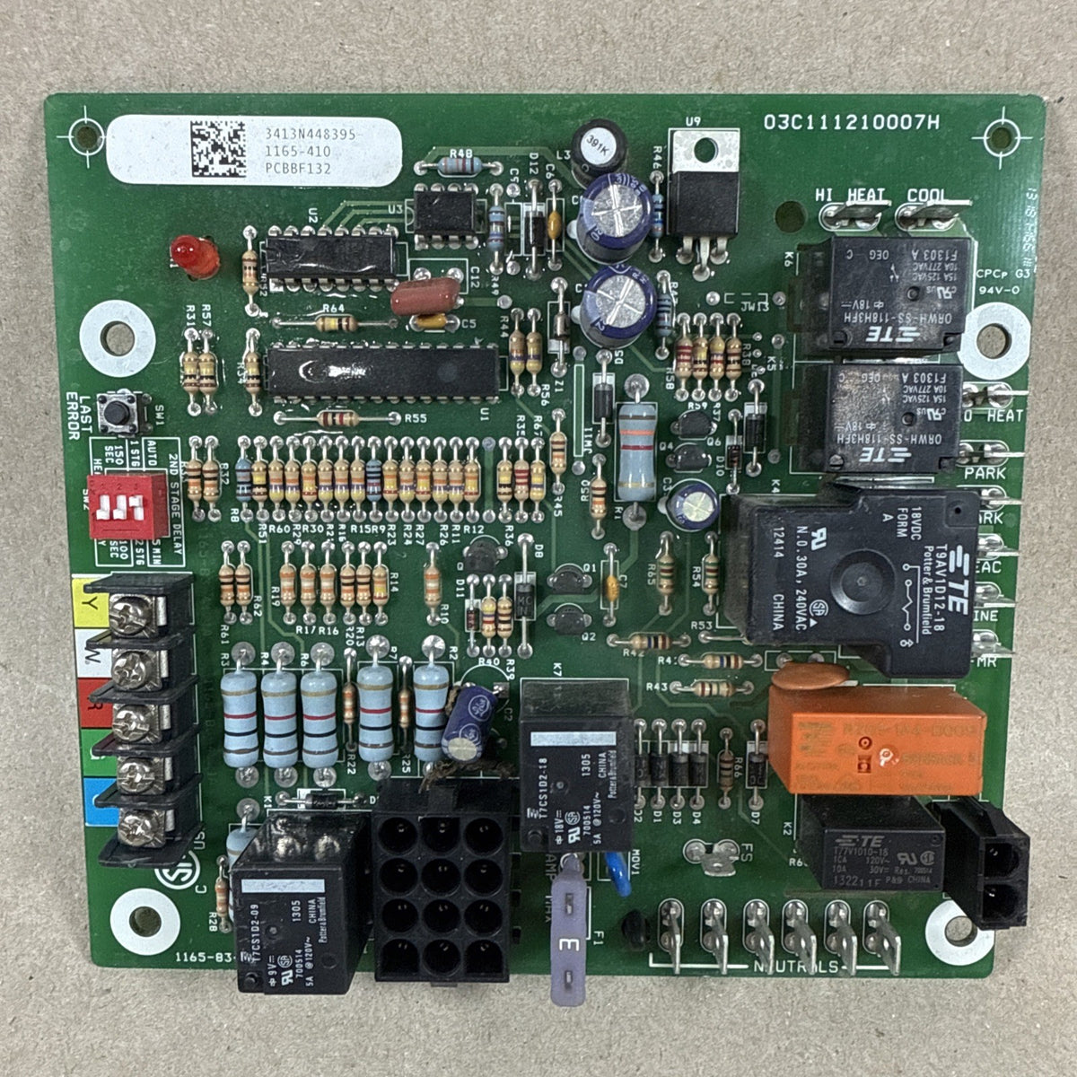 TESTED✅ Goodman Amana Furnace Control Board Part # 1165-83-4121 Rev A PCBBF132