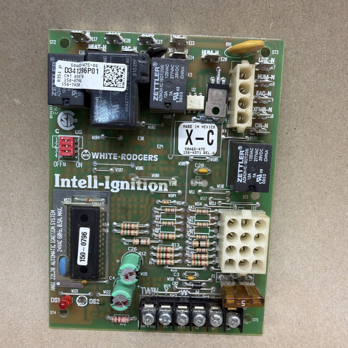 TESTED✅ Furnace Control Circuit Board 50A65-475-06 D341396P01 White-Rodgers