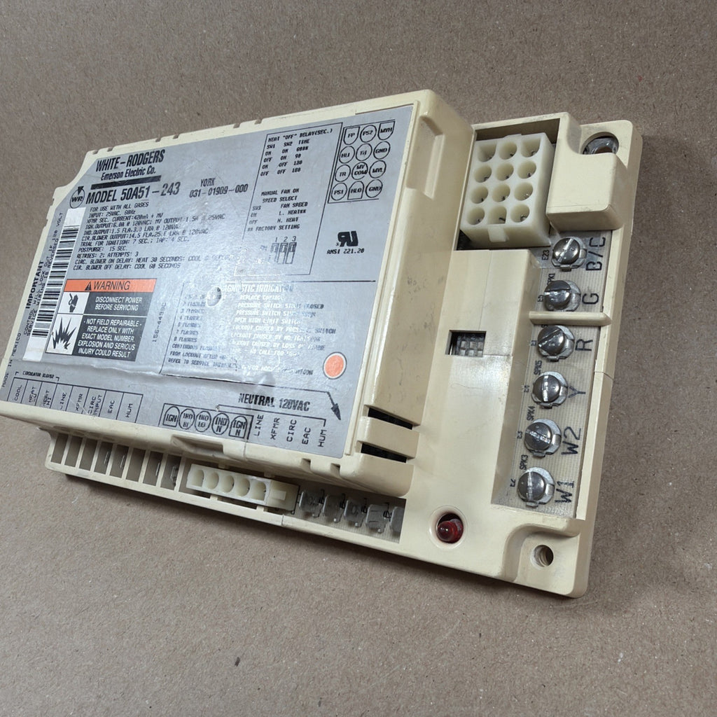 🔥 White Rodgers 50A51-243 Furnace Ignition Control Module YORK 031-01909-00