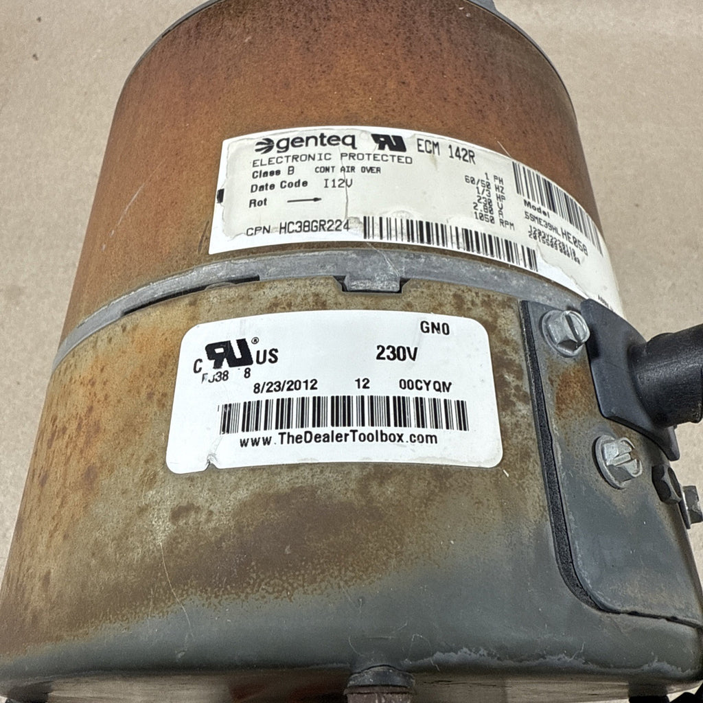 TESTED✅ GENTEQ ECM 142R HC38GR224  GN01 230V Blower Motor  5SME39HLHE058