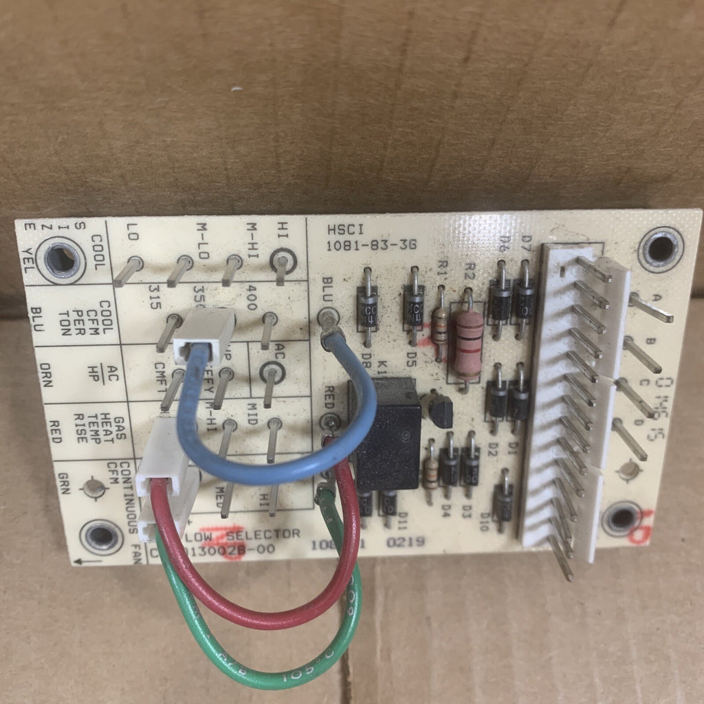 TESTED!!  Carrier Bryant Airflow Sensor Board 1081-83-3G CES0130028-00  1081-1