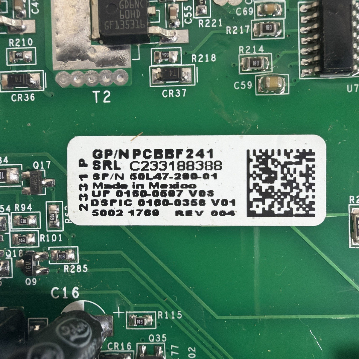 TESTED🔥 EMERSON PCBBF241 50L47-290-01 Control Circuit Board 0160-0597 (F34