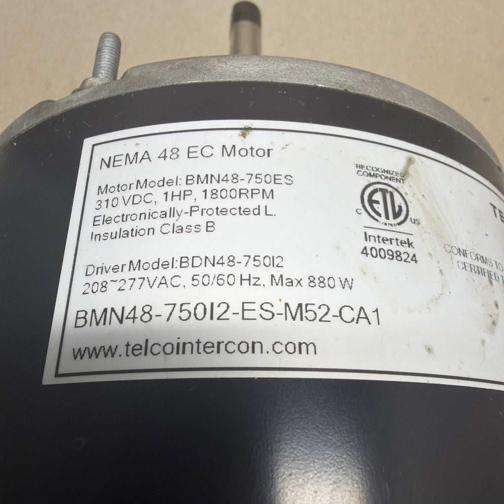 TESTED✅ Telco Green A0028571 Motor BMN48-750I2-ES-M52-CA1. NEMA 48 EC Motor