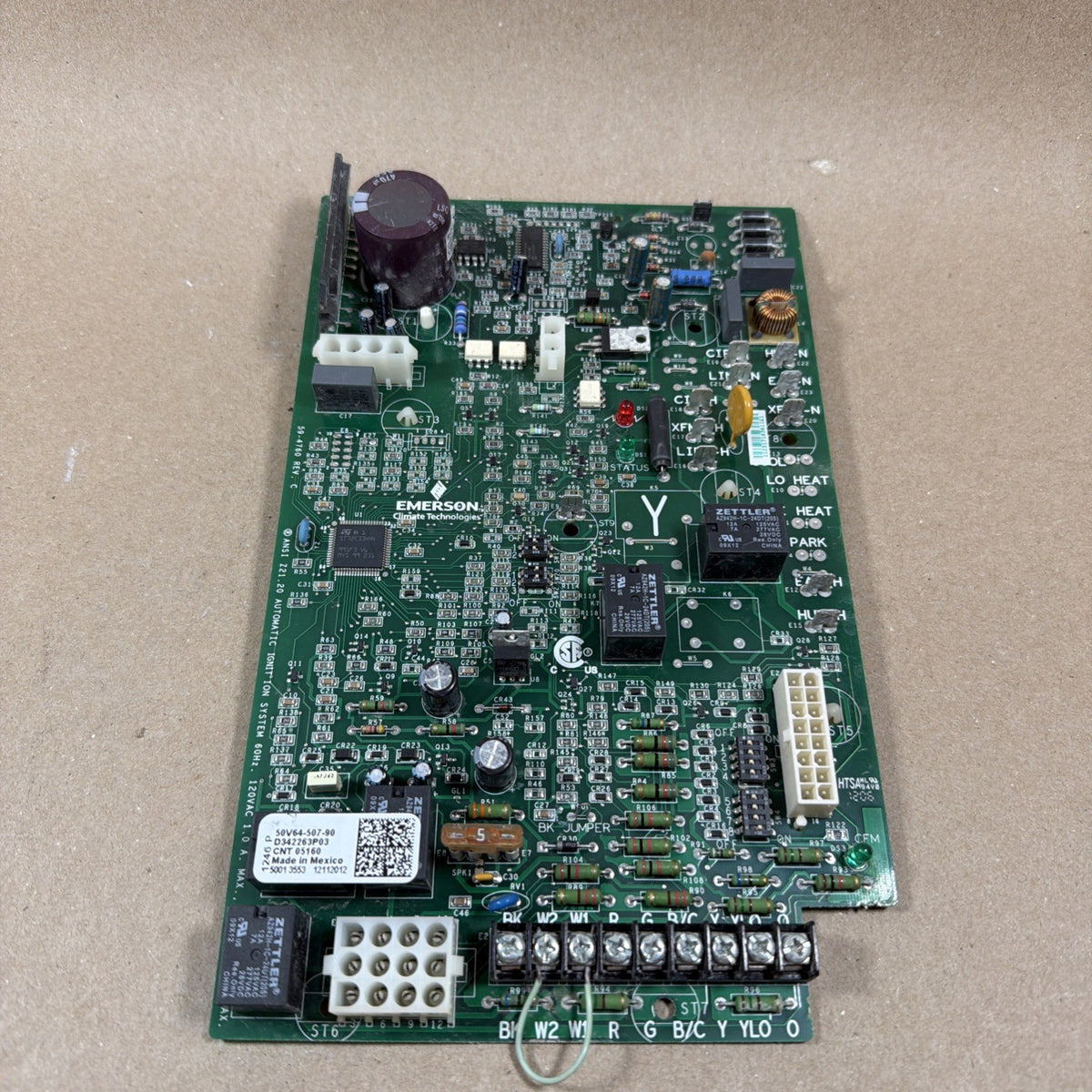 TESTED🔥 Emerson 50V64-507-90 Furnace Control Board TRANE D342263P03 CNT 05160