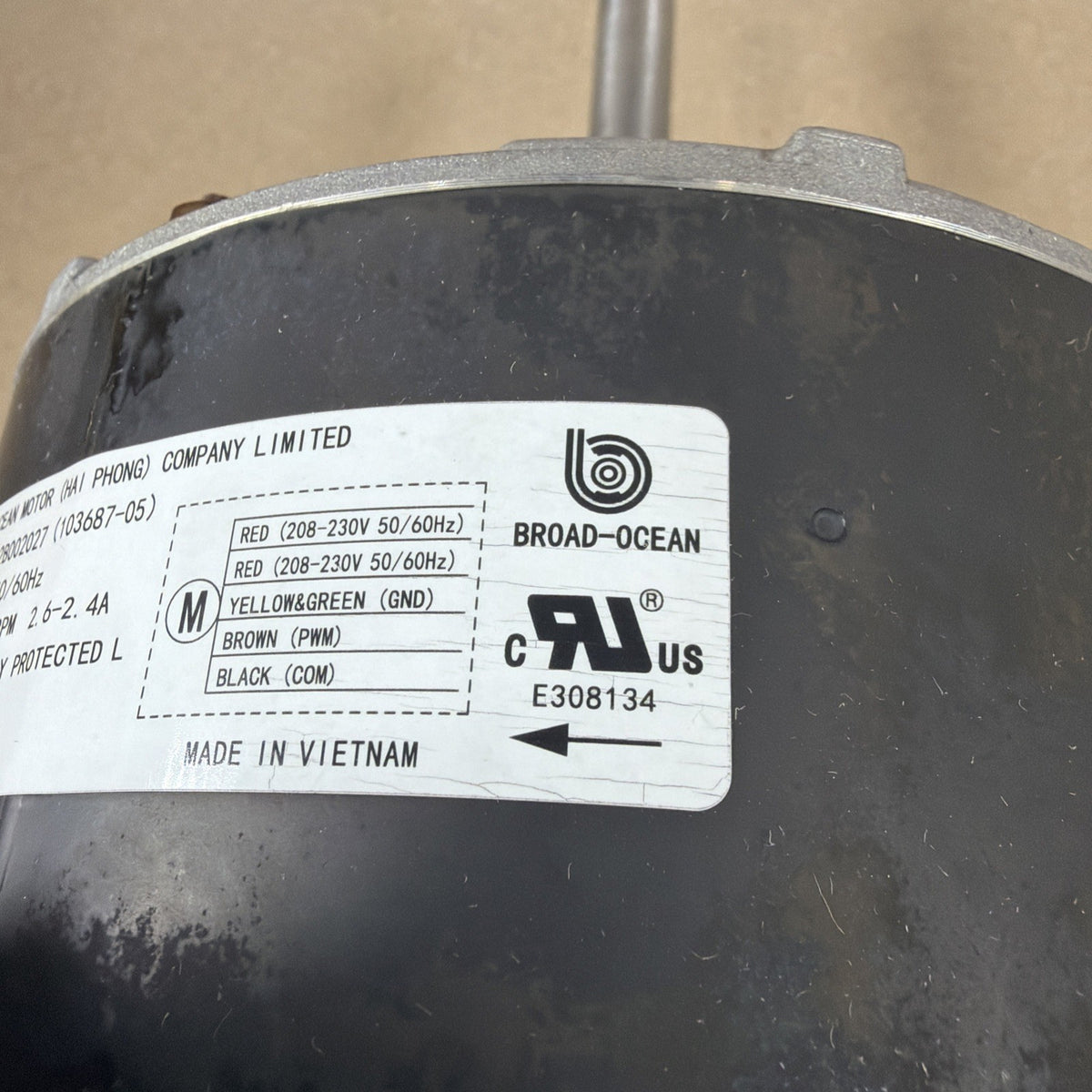 🔥 BROAD-OCEAN ZWK702B002027 ECM Blower Motor 103687-05 230V 1/3HP KMSAH014050