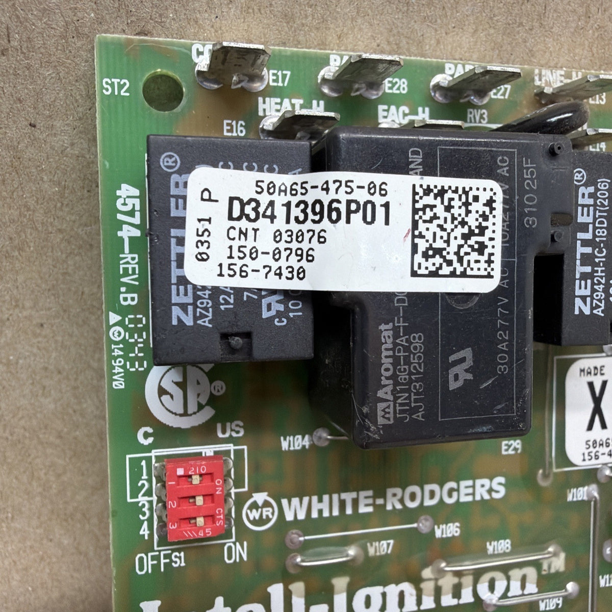 TESTED✅ Furnace Control Circuit Board 50A65-475-06 D341396P01 White-Rodgers