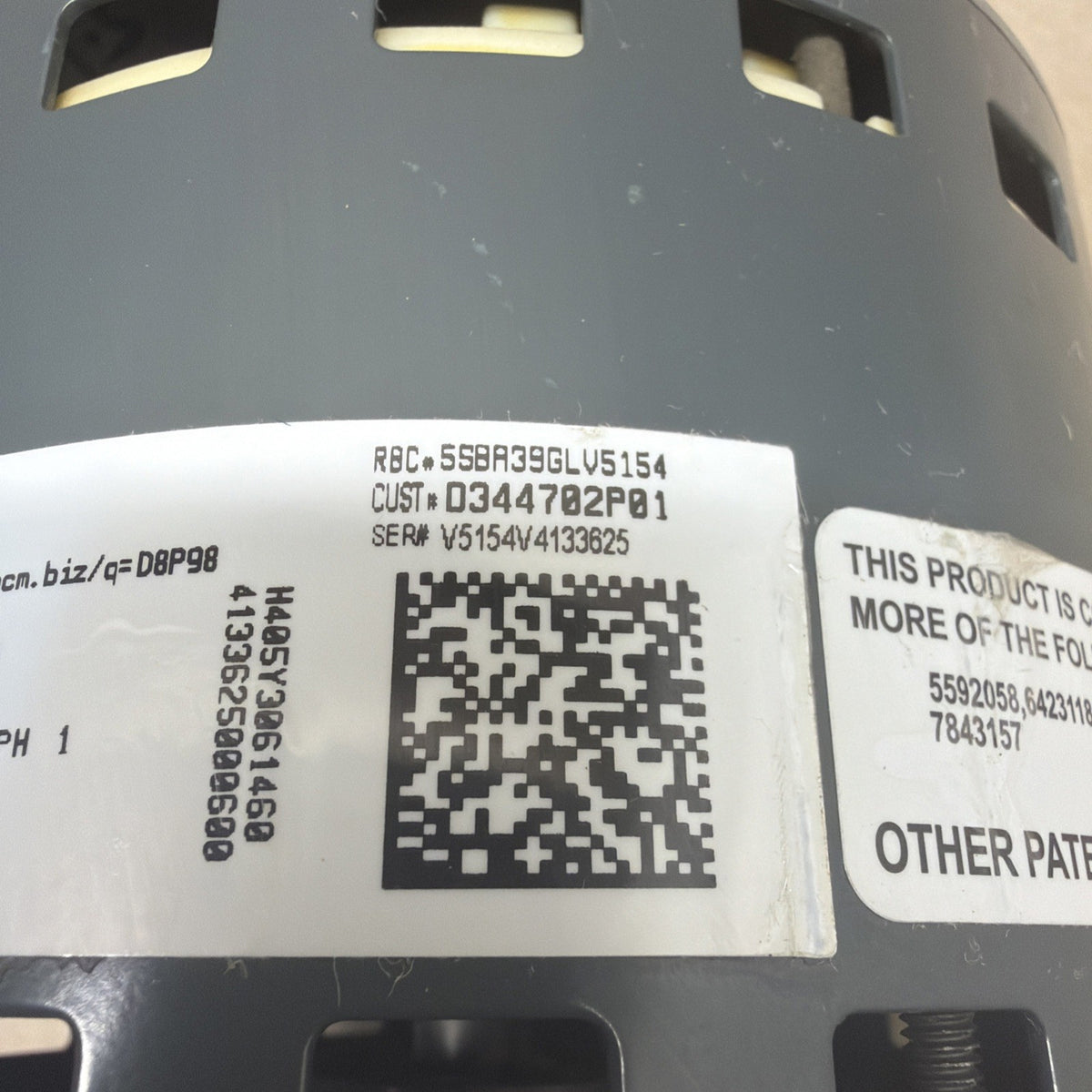 🔥 Genteq Eon 5SBA39GLV5154 Programmable Motor 1/2hp 115V D344702P01 HD03 CCW