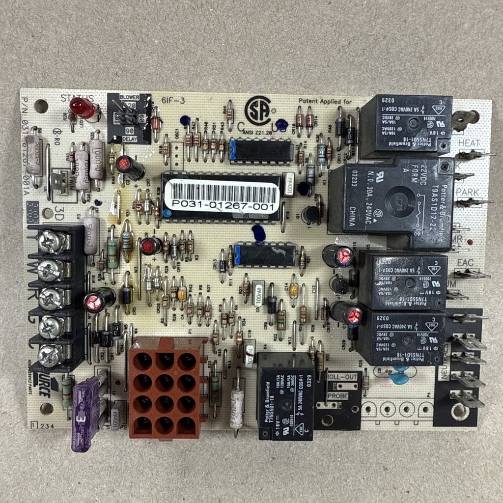 🔥 York Coleman P031-01267-001 Furnace Circuit Board SOURCE1 031-01267-001A N42)