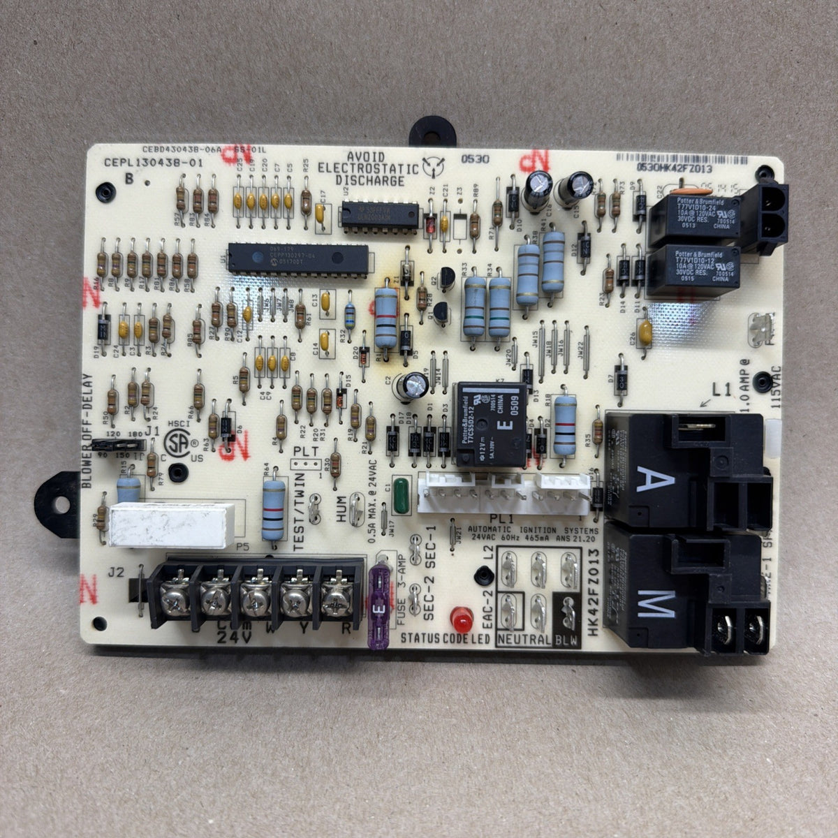 TESTED🔥 Carrier Bryant CEPL130438-01 Control Circuit HK42FZ013 CEBD430438-06A