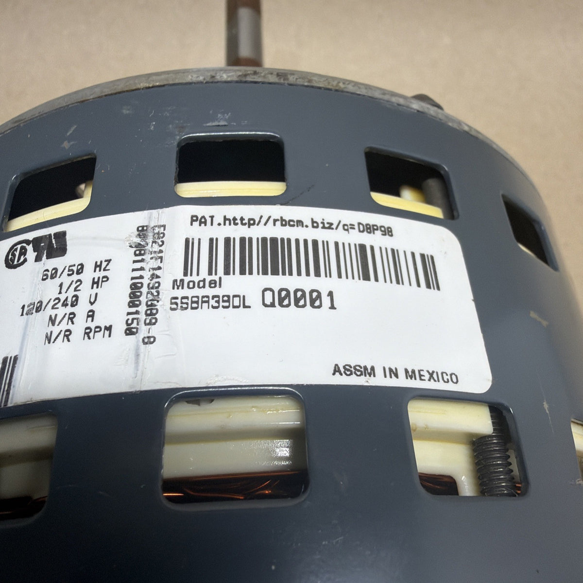 🔥 Genteq Eon 5SBA39DLQ001 Programmable Motor 1/2hp 208/230V  HD03 CCW 14S543-01