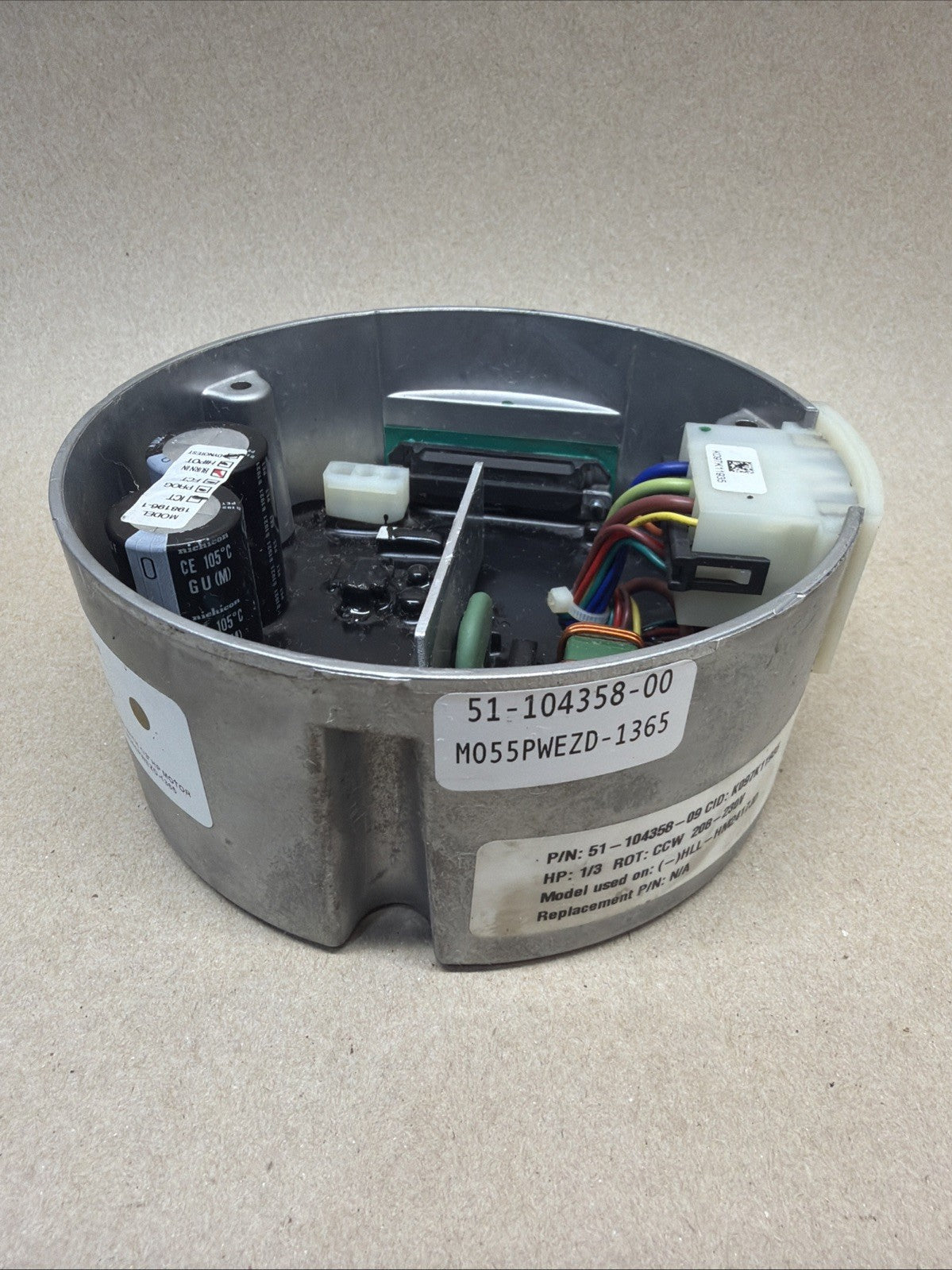 TESTED✅ NIDEC 51-104358-00  M055PWEZD-1365 Module Motor 230V 1/3 HP HM2417JD