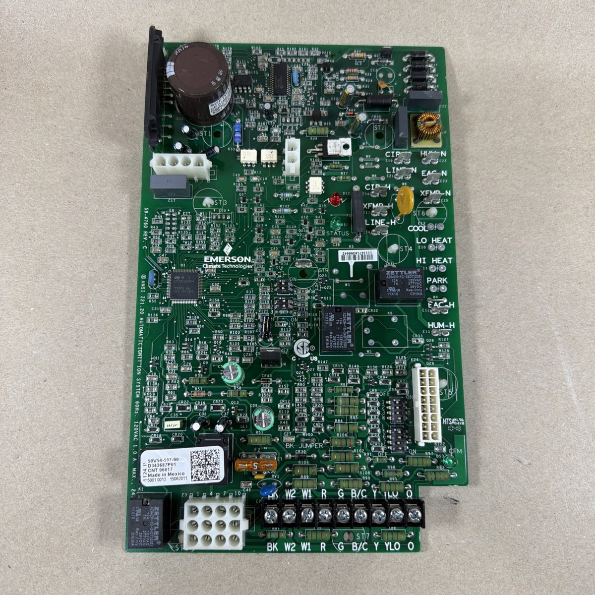 TESTED🔥 Emerson 50V54-507-90 Furnace Control Board D343687P01 CNT06017