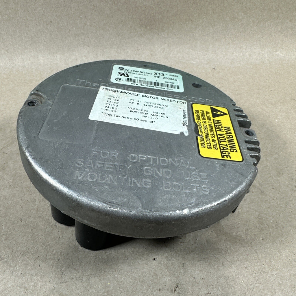 GE ECM X13 1 HP FM09 Blower Motor's Module 06/16/06 CCW LE rotation used (F138)