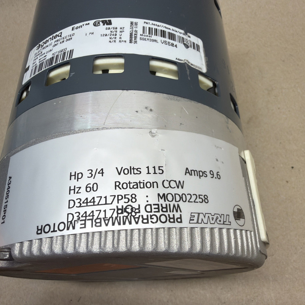 TESTED🔥 Genteq Eon HD02 Module 3/4HP 115V 5SEA39RLV5504 CCW MOT15033
