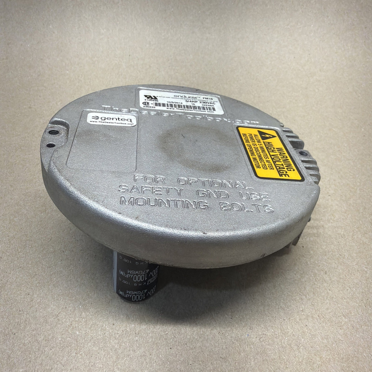 TESTED✅  Endura  Genteq FM18 230VAC 3/4HP  Module Motor  10/5/2014