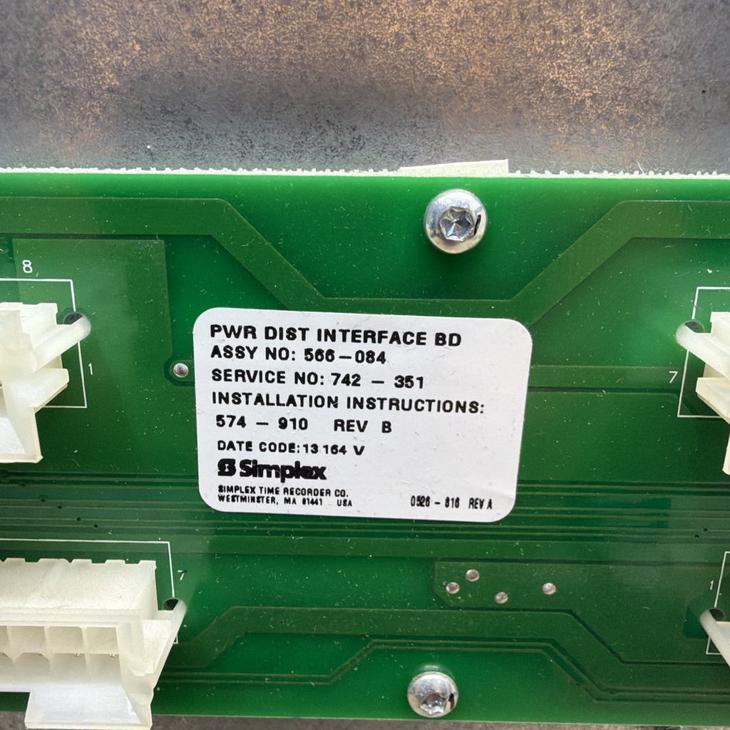 ✅ 4100-2300 SIMPLEX Expansion Bay Base  566-084 Filler Plate 742-839