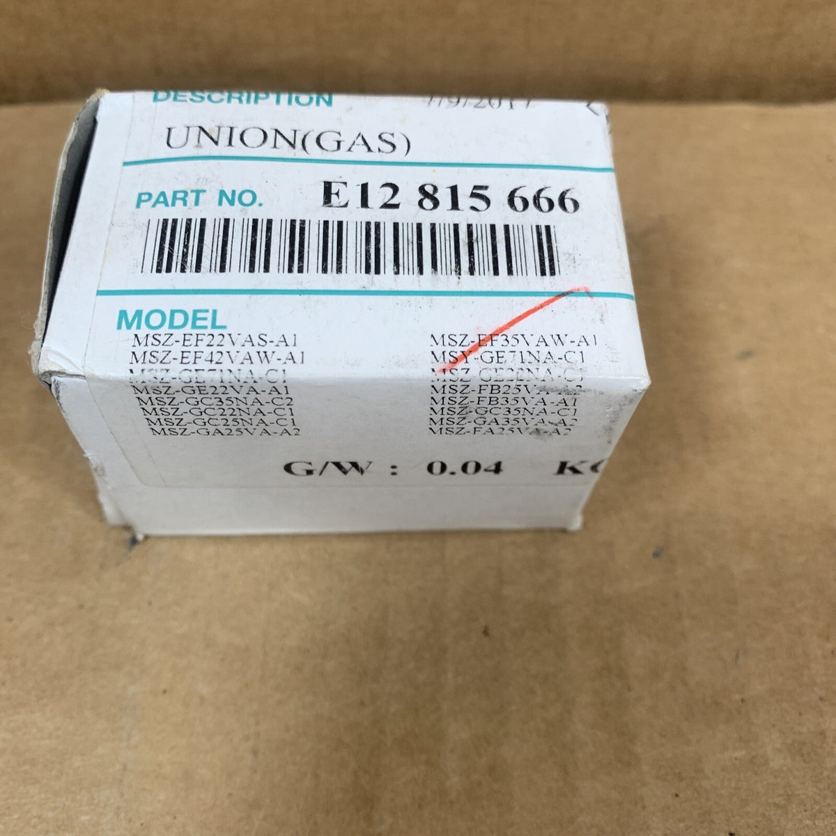 Mitsubishi Electric E22 815 666 Union Liquid; Supersedes: E12 815 666 Ductless
