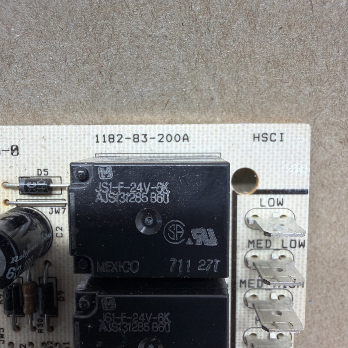 TESTED✅  1182-83-2003A NORDYNE 624742 Furnace Control Circuit Board 1182-200