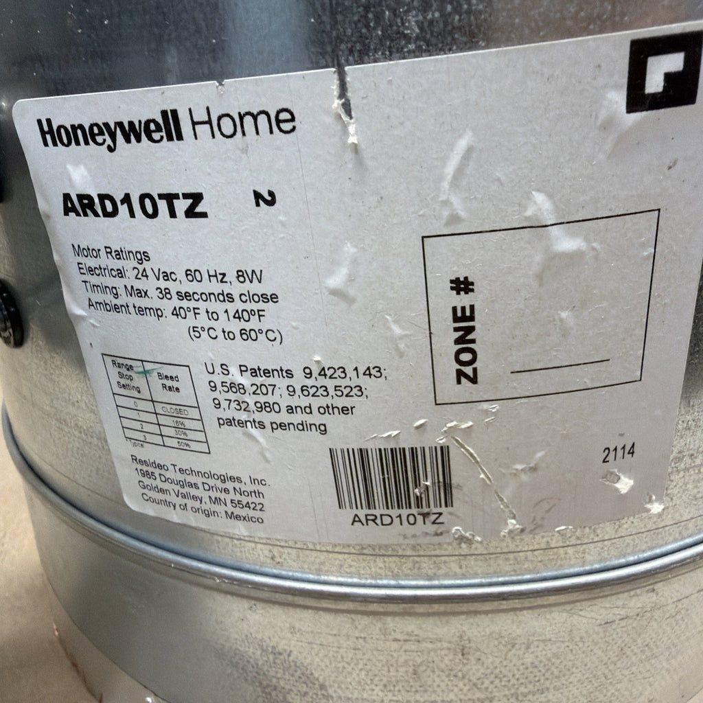 Honeywell TrueZONE Round Supply Damper (ARD10TZ) 10 Inch