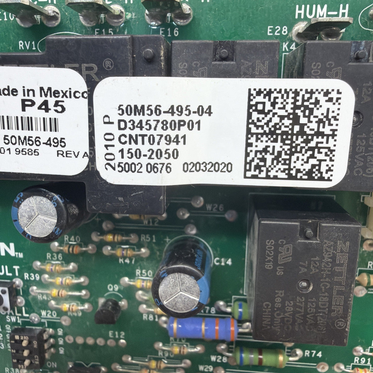 TESTED🔥. 50M56-495-04 Trane Furnace Control Board 50M56-495 D345780P01