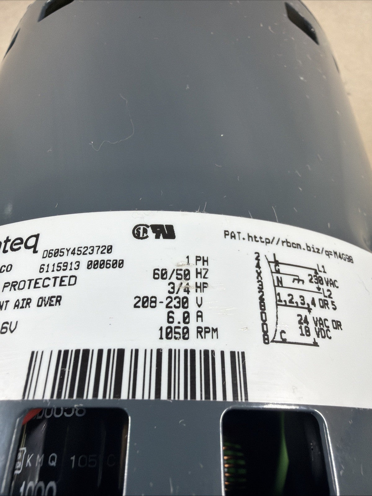 TESTED✅  Genteq Motor X13 3/4 HP  230V  5SME39NXL585 HD46AR273 FM18