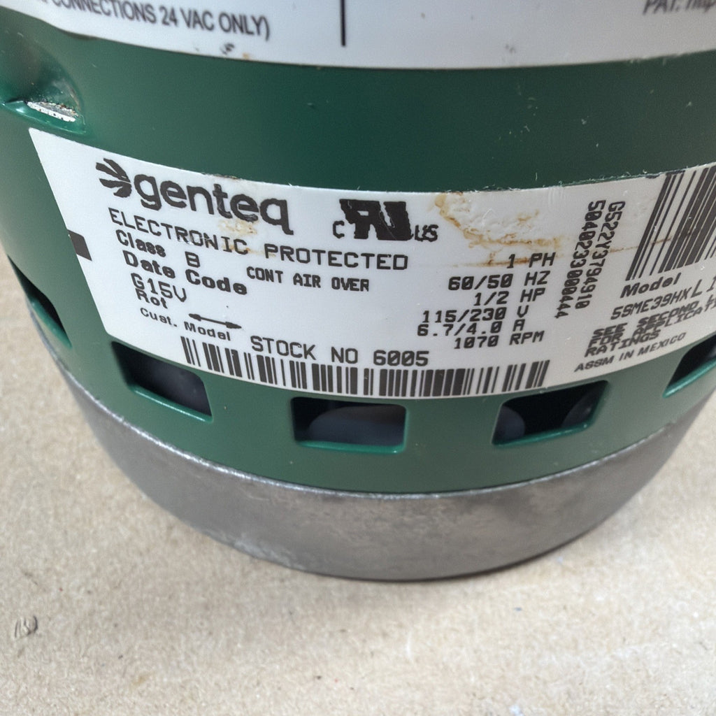 TESTED!! Genteq Evergreen 5SME39HXL110 1/2HP 115/230V ECM Blower Motor GX03