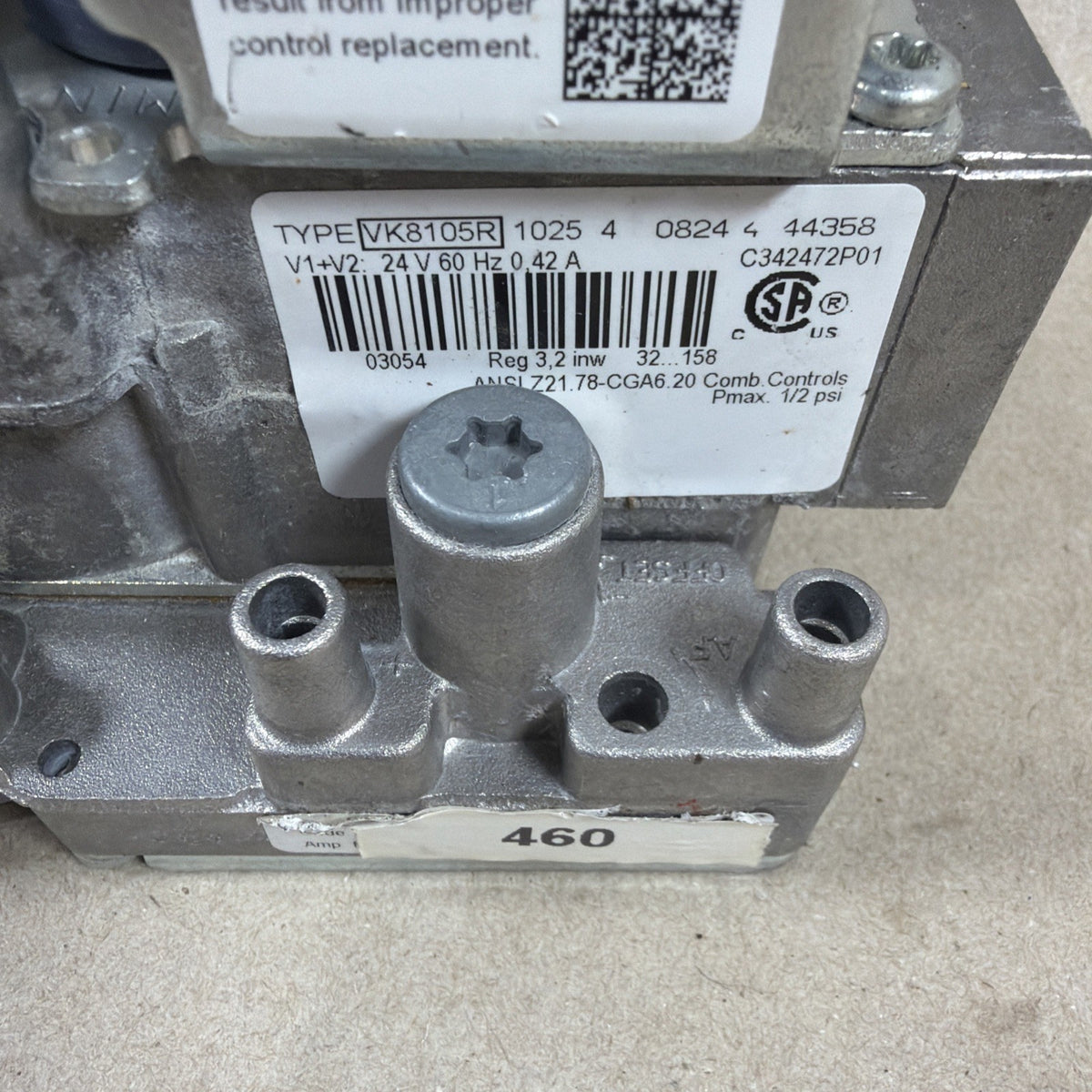 TESTED🔥  HONEYWELL VK8105R1025/VAL08715 3-STAGE GAS VALVE 166169 (#460)