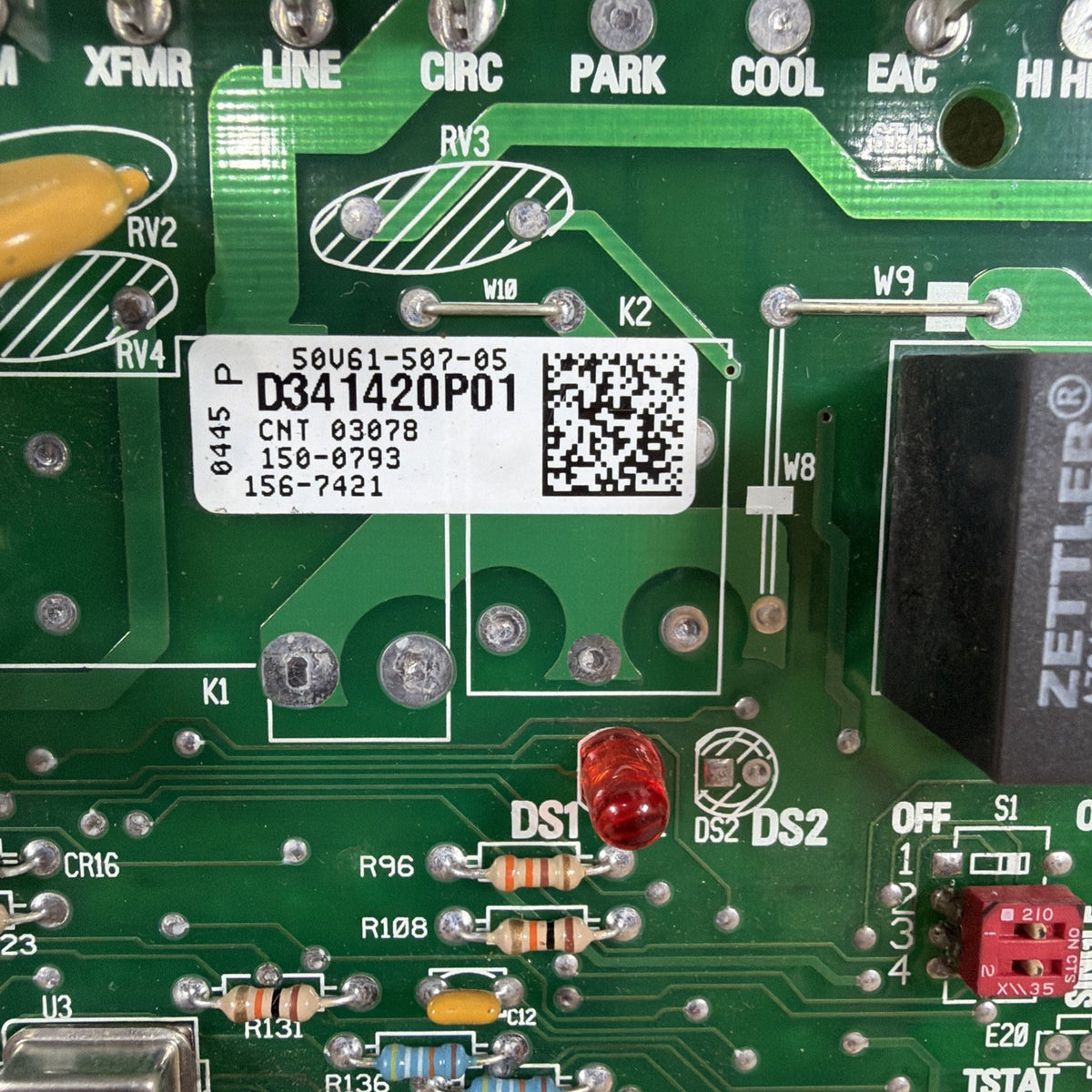 TESTED🔥 50V61-507-05 TRANE White Rodgers Furnace Control Board D341420P01