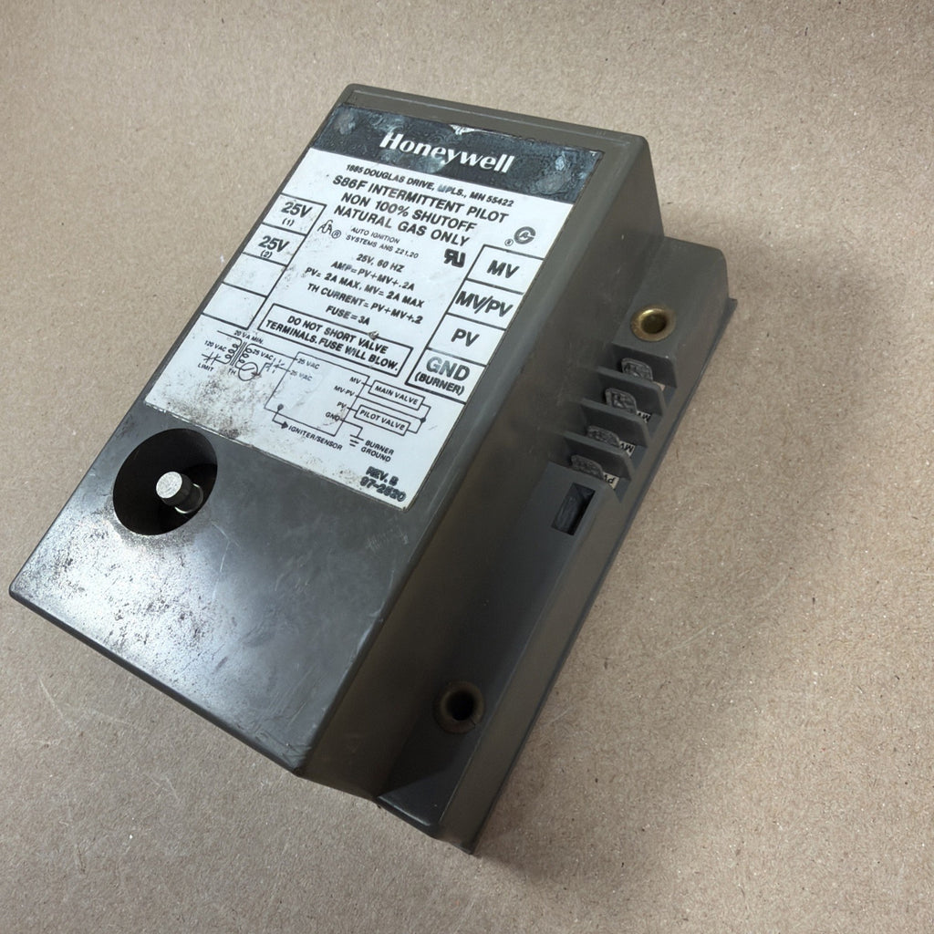 🔥🔥 Honeywell S86F Intermittent Pilot Control Non 100% Shutoff Nat. Gas 25V