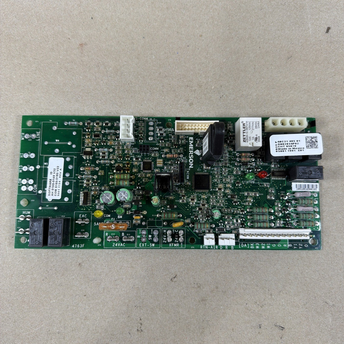 🔥 FCBAE1-EMERSON CONTROL BOARD 48C31 495 01 CNT05870 ASSY PLUS USER INTERFACE