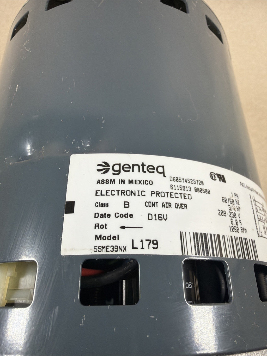 TESTED✅  Genteq Motor X13 3/4 HP  230V  5SME39NXL585 HD46AR273 FM18