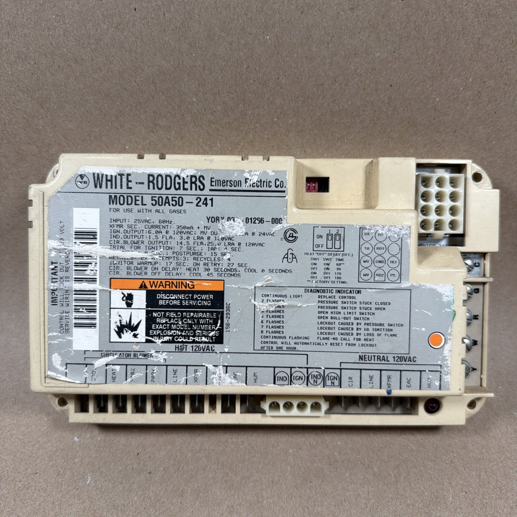 TESTED🔥 50A50-241 Furnace Control Board White Rogers  York 031-01266-000