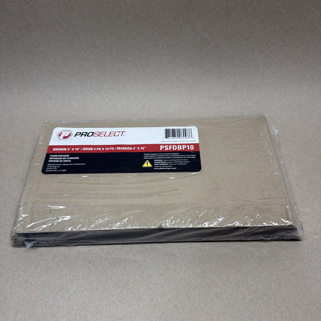 PROSELECT Brown Rectangle Floor Diffuser 4 in x 10 in PSFDBP10