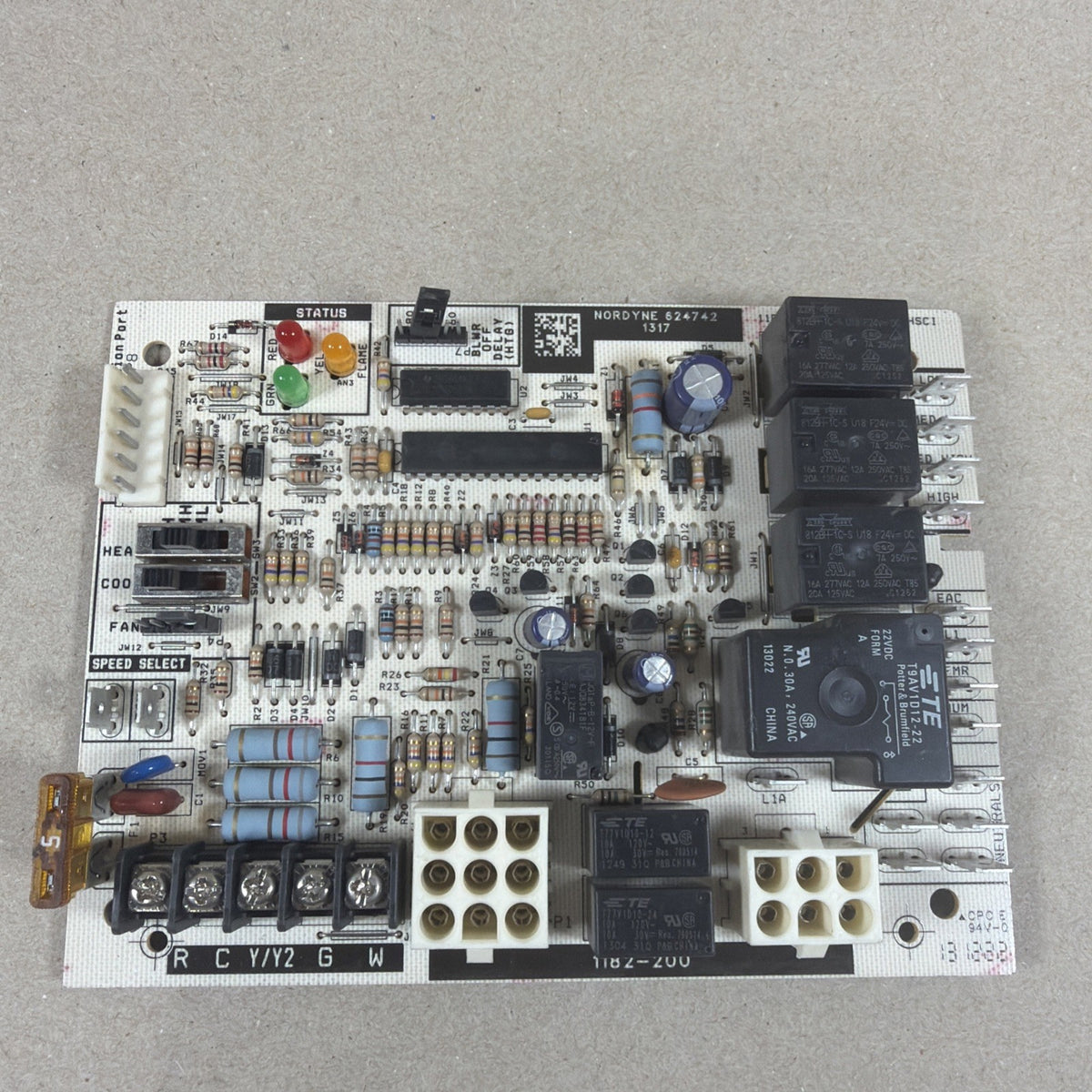 TESTED✅  1182-83-2003A NORDYNE 624742 Furnace Control Circuit Board 1182-200