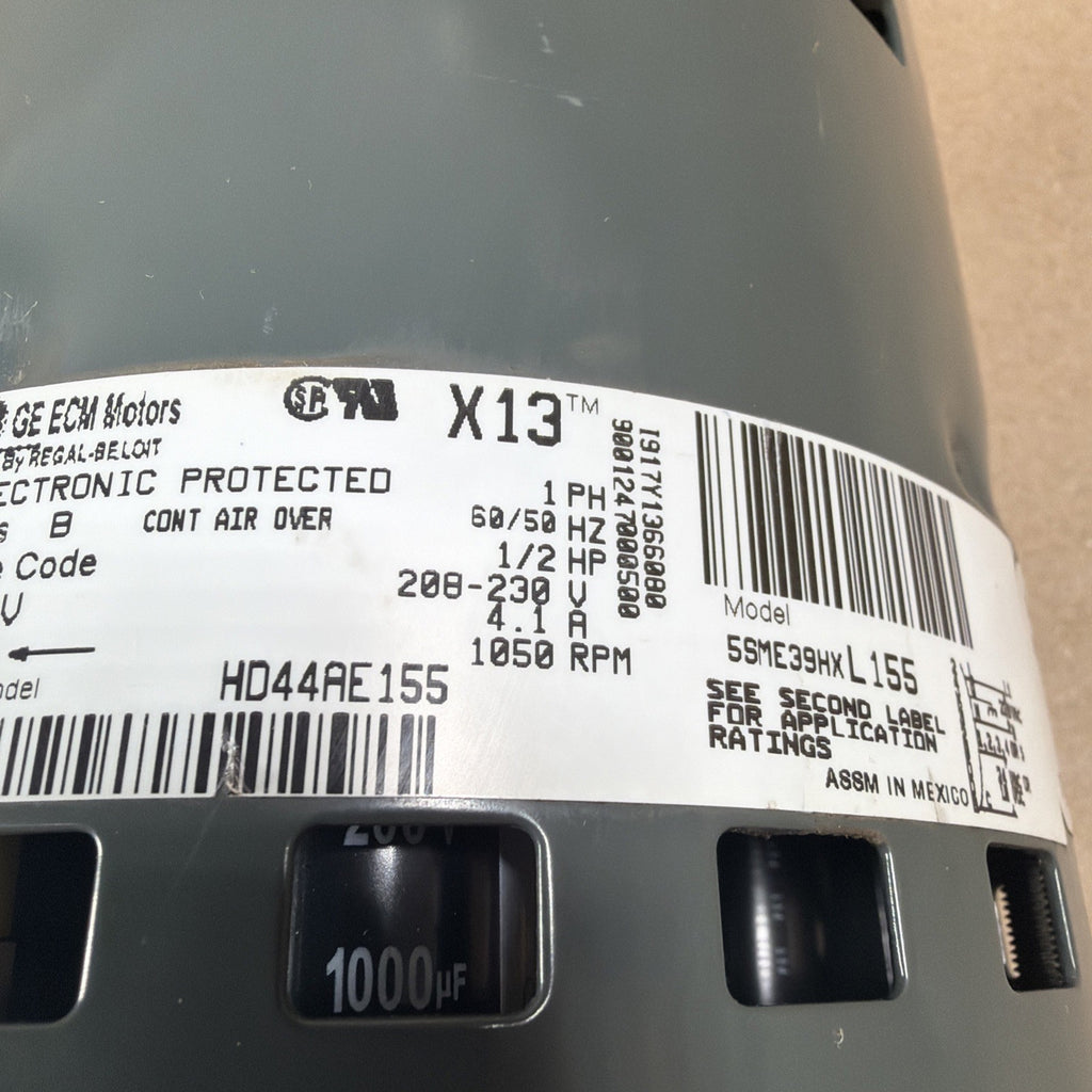 TESTED✅ GE Genteq ECM X13 1/2 HP Blower Motor 5SME39HXL155 230V  FM19 1185247