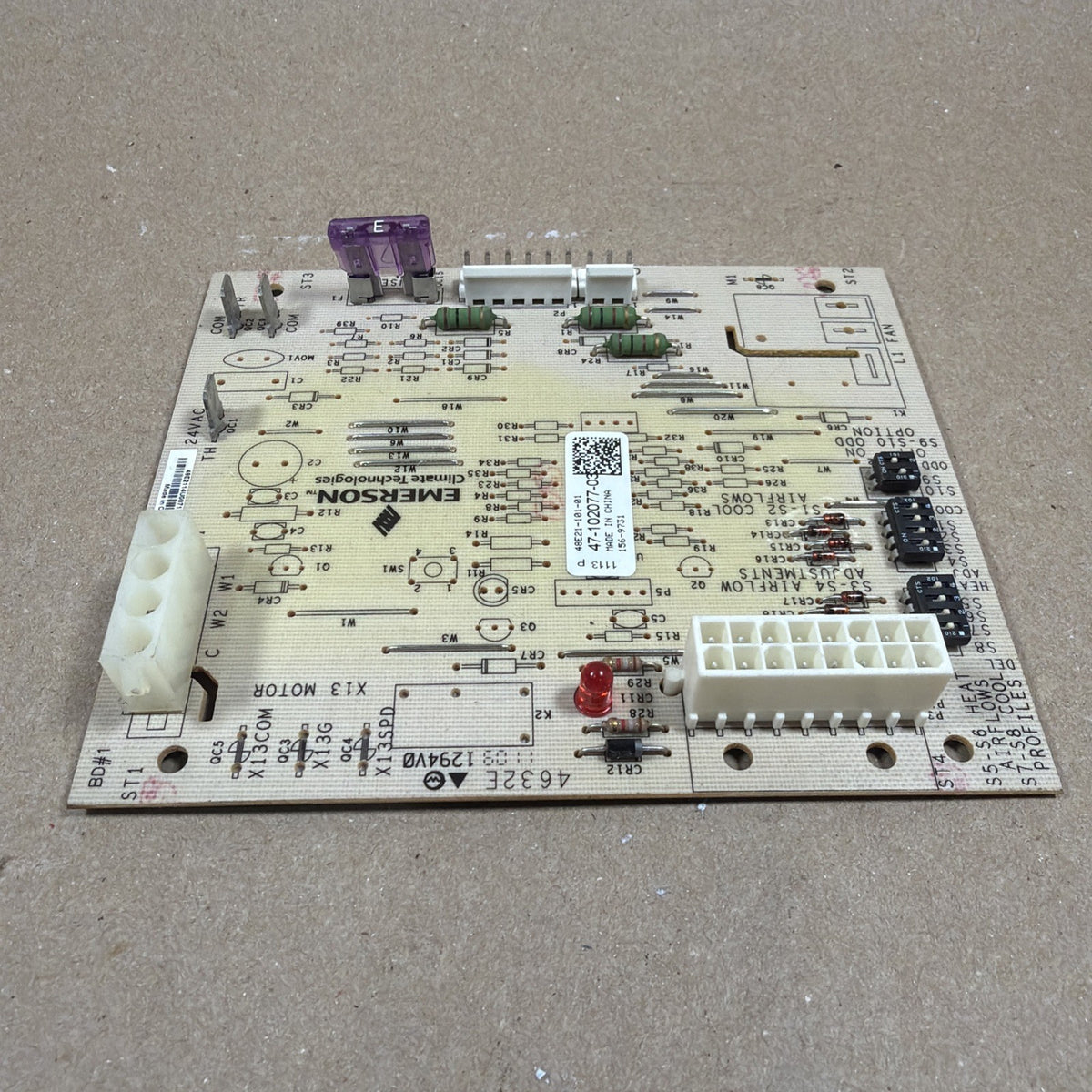 TESTED🔥 Emerson Control Circuit Board 48E21-101-01 Rheem Ruud 47-102077-03