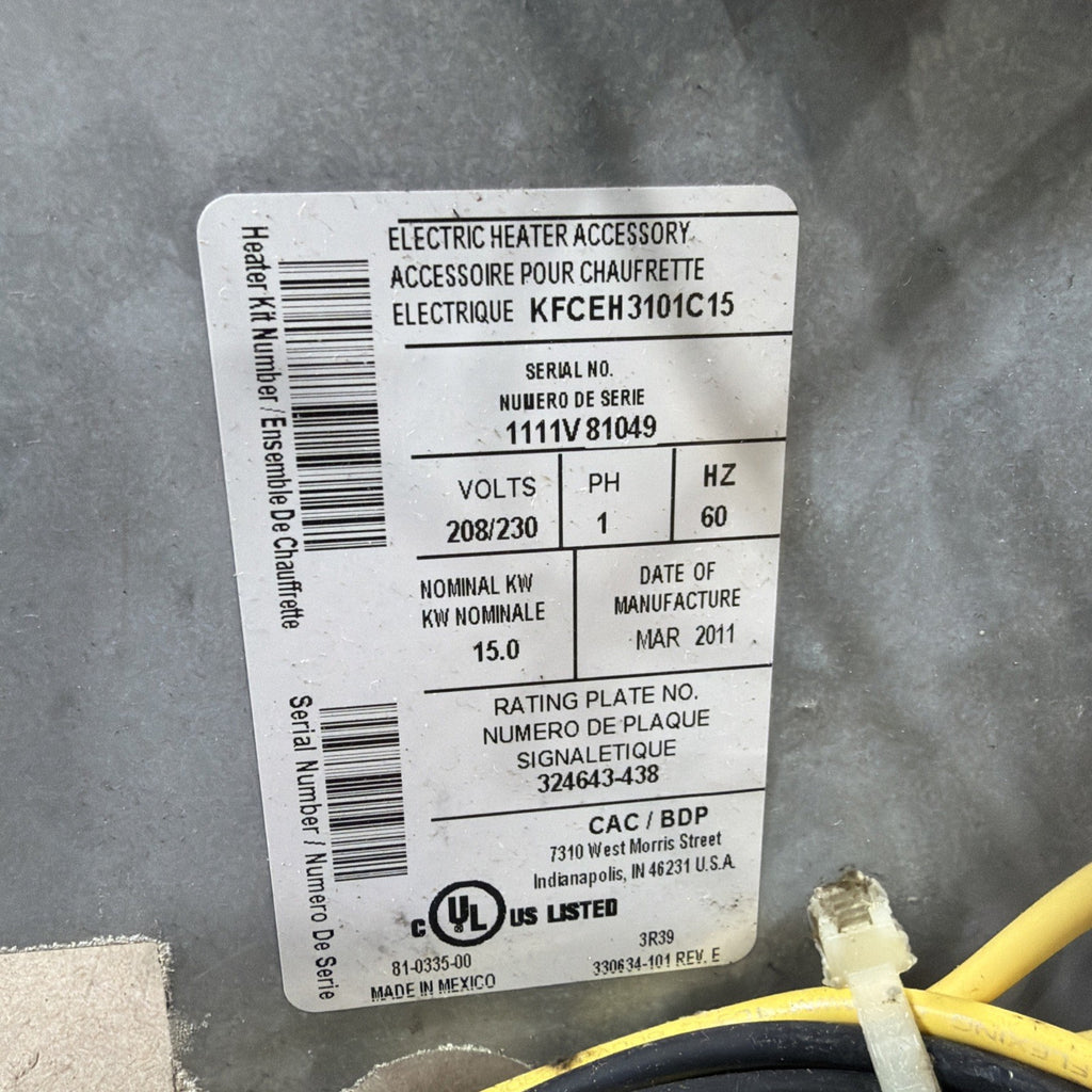 TESTED🔥🔥 Carrier CAC/BDP Heating Element 15kW  208/230V.  KFCEH3101C15