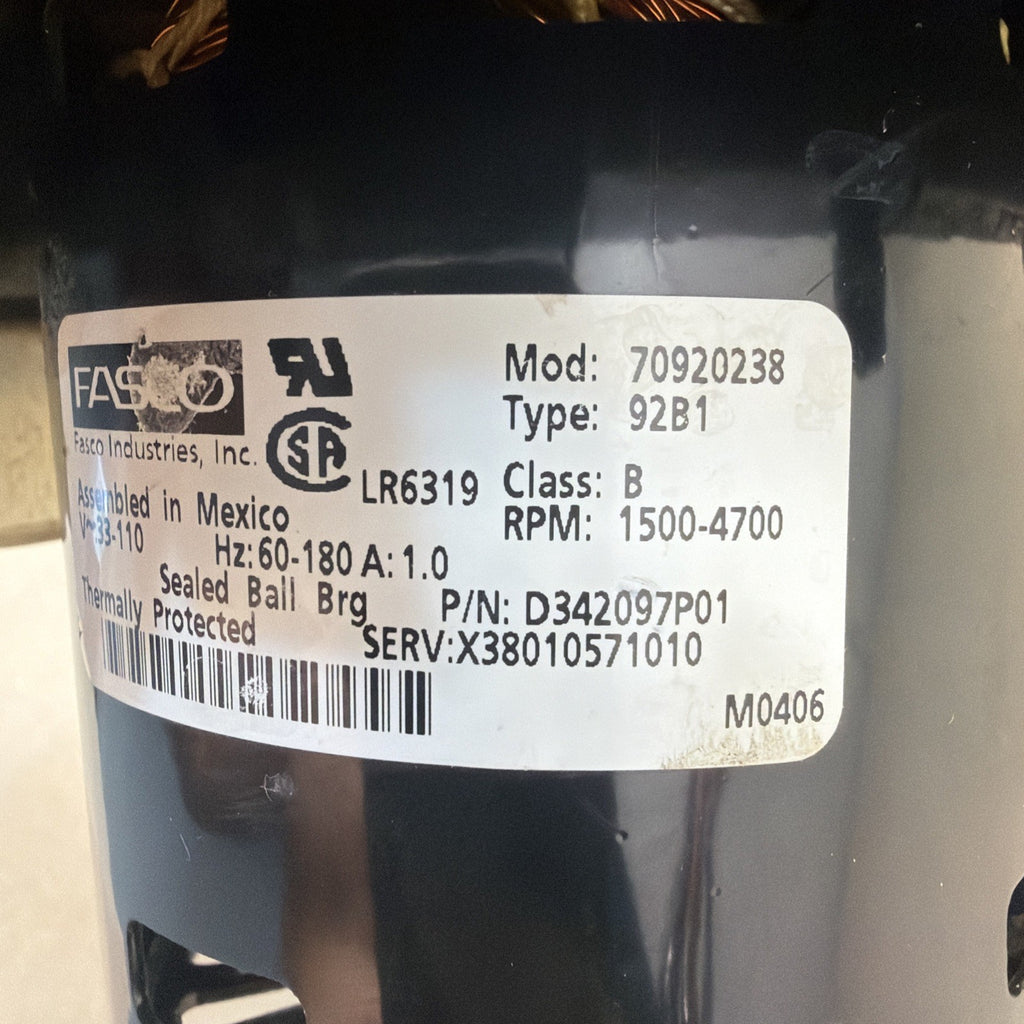 🔥 FASCO 70920238 Furnace Draft Inducer Blower Motor Assembly D342097P01