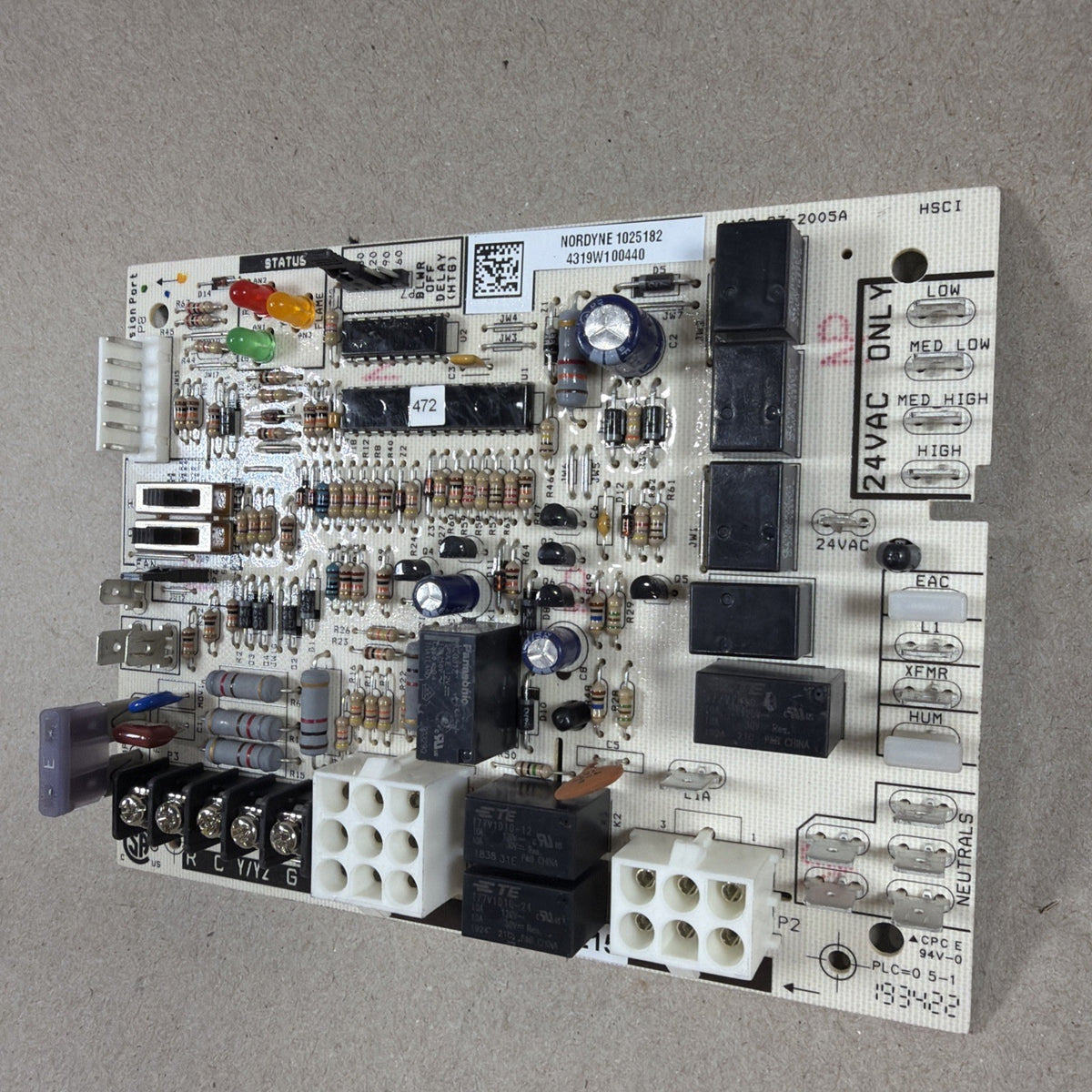 TESTED🔥🔥 1182-83-2005A Nordyne 1182-215 Furnace Control Board 1025182 (H23)