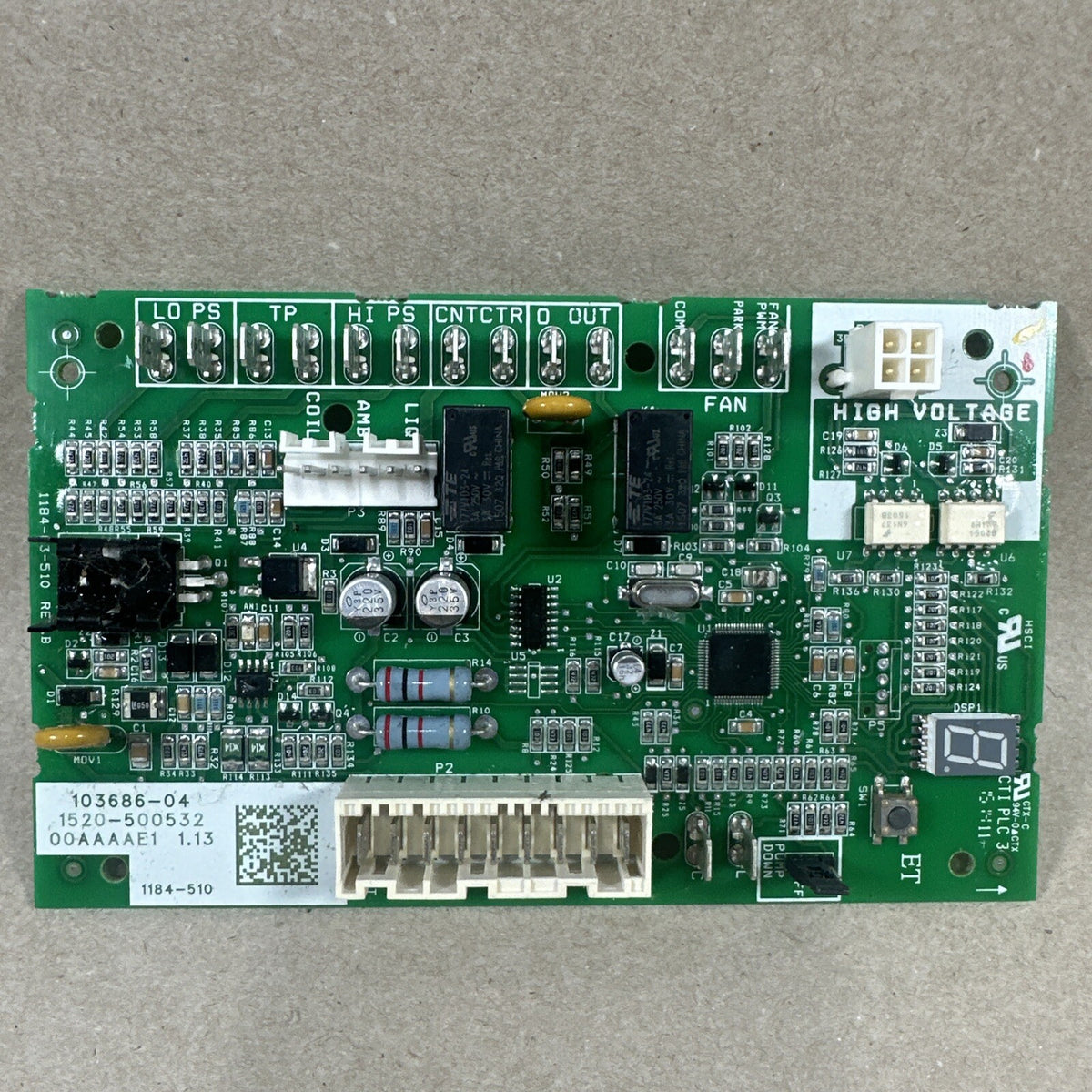 TESTED🔥 LENNOX 103686-04 A/C Heat Pump Control Circuit Board 1184-510. (B210)
