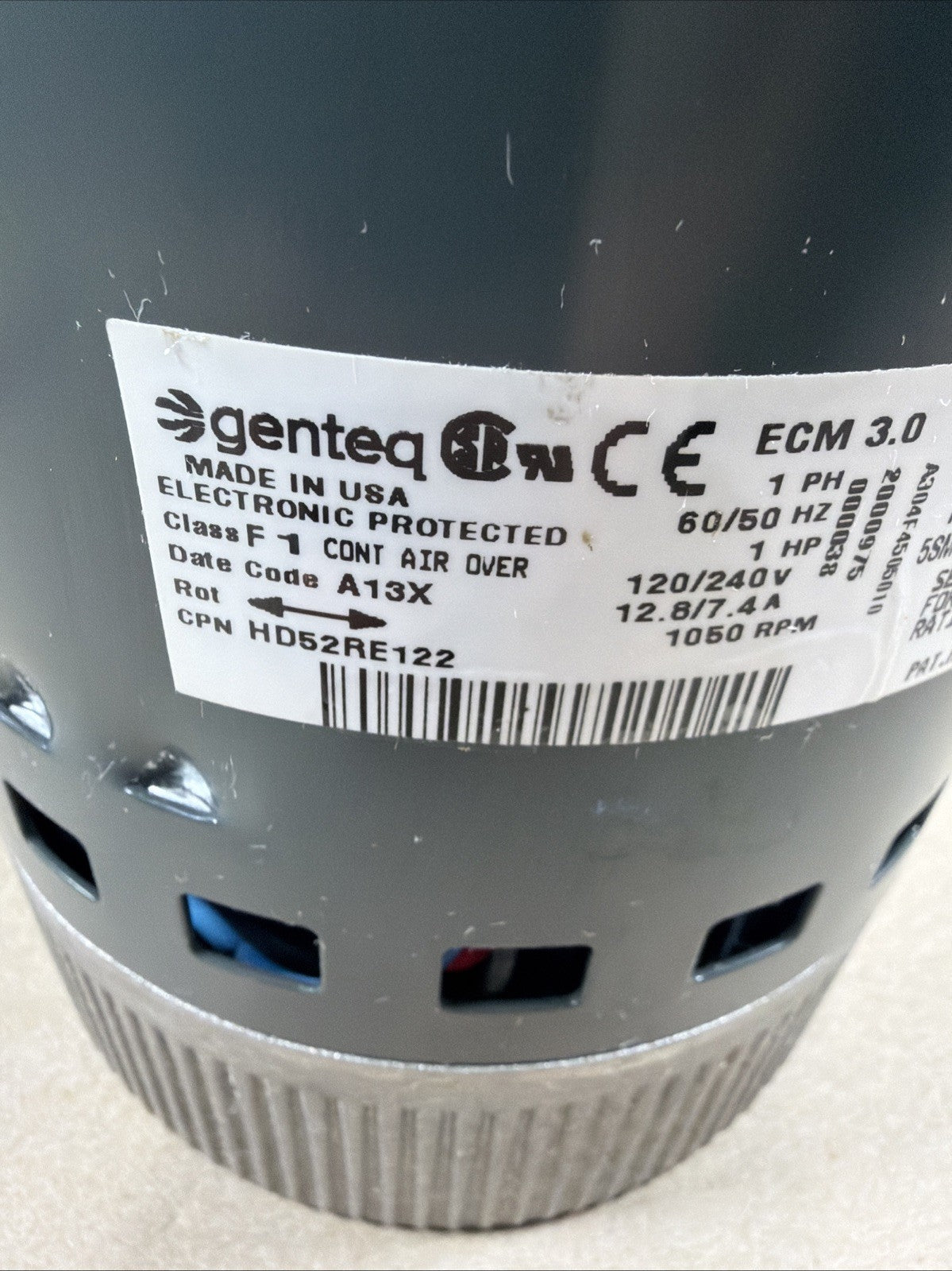 🔥🔥. Genteq ECM 3.0 HD52RE122 Blower Motor 5SME39SXL3046 GC07  1HP (V16)