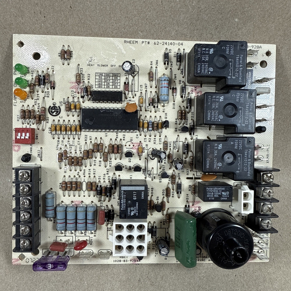 🔥 1028-83-9284A   1028-928A.  62-24140-04 Rheem furnace OEM control Board