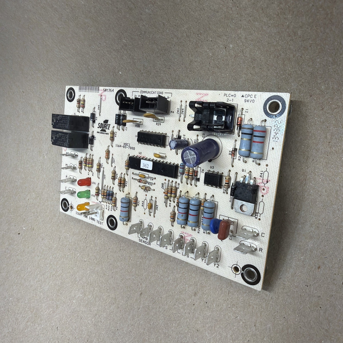 ✅✅. York Coleman 1164-700 Control Circuit Board Source 1 501264   1164-83-7003A
