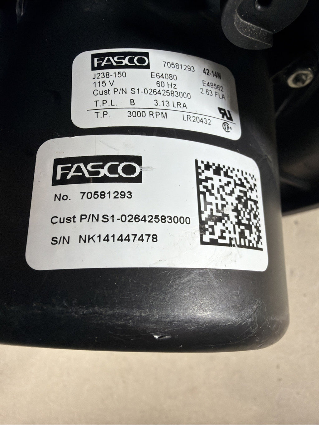 🔥🔥 Fasco 70581293 Furnace Draft Inducer Blower Motor S1-02642583000 115V A25