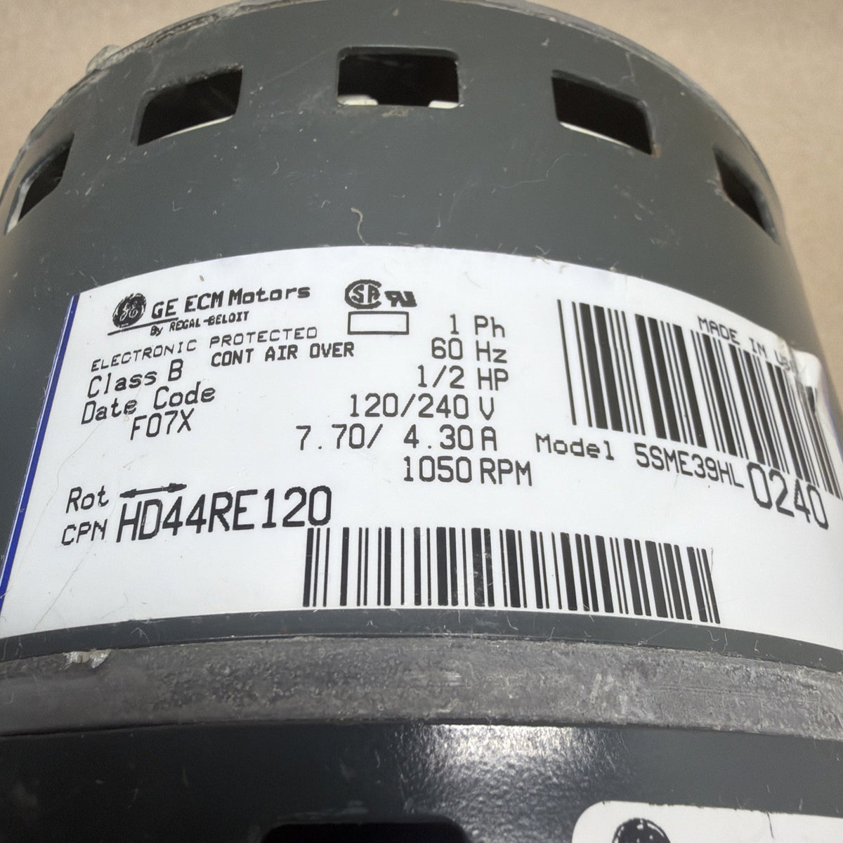 ✅ GE ECM Motors 5SME39HL0240 ECM Blower Motor HD44RE120  EH01   1/2HP  ECM 2.5