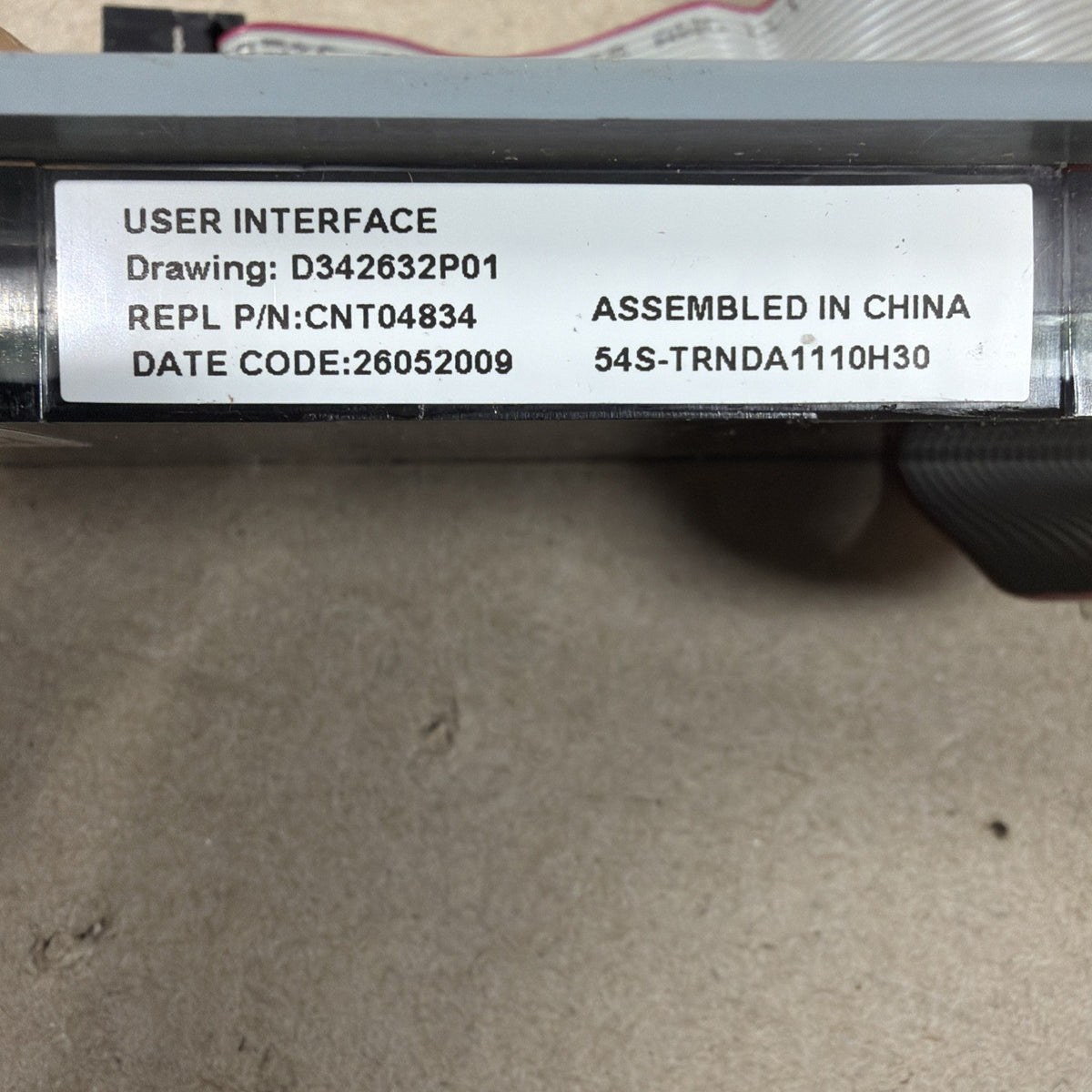 TESTED🔥  Trane User Interface Display Assembly CNT04834  D342632P01