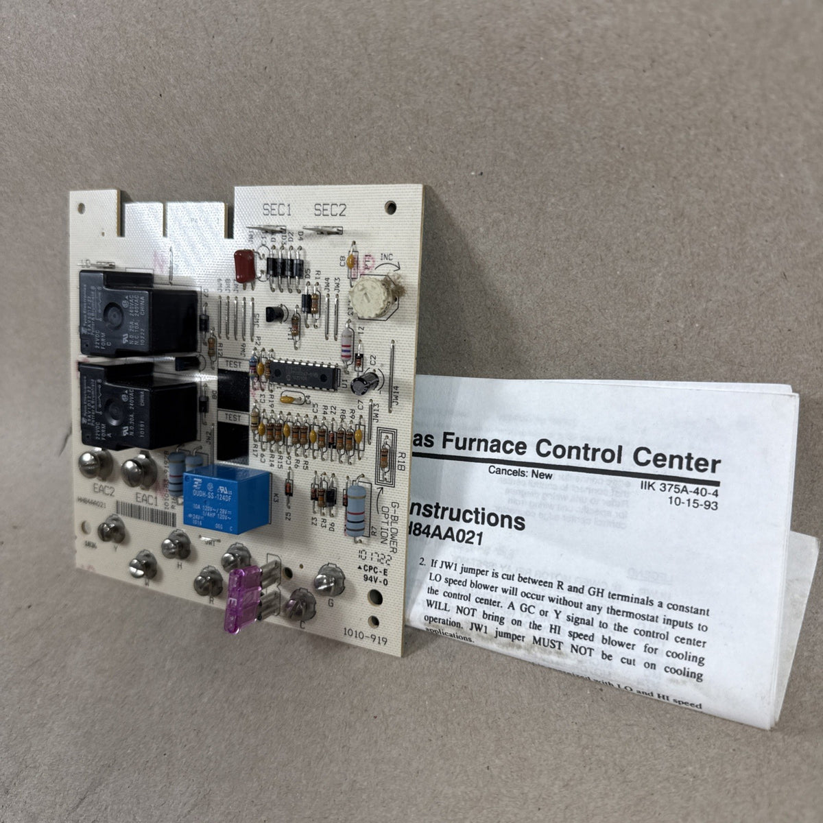 NEW🔥 CARRIER  HH84AA021 Control  CIRCUIT BOARD 1010-919. 1010-83-9192B (L12)