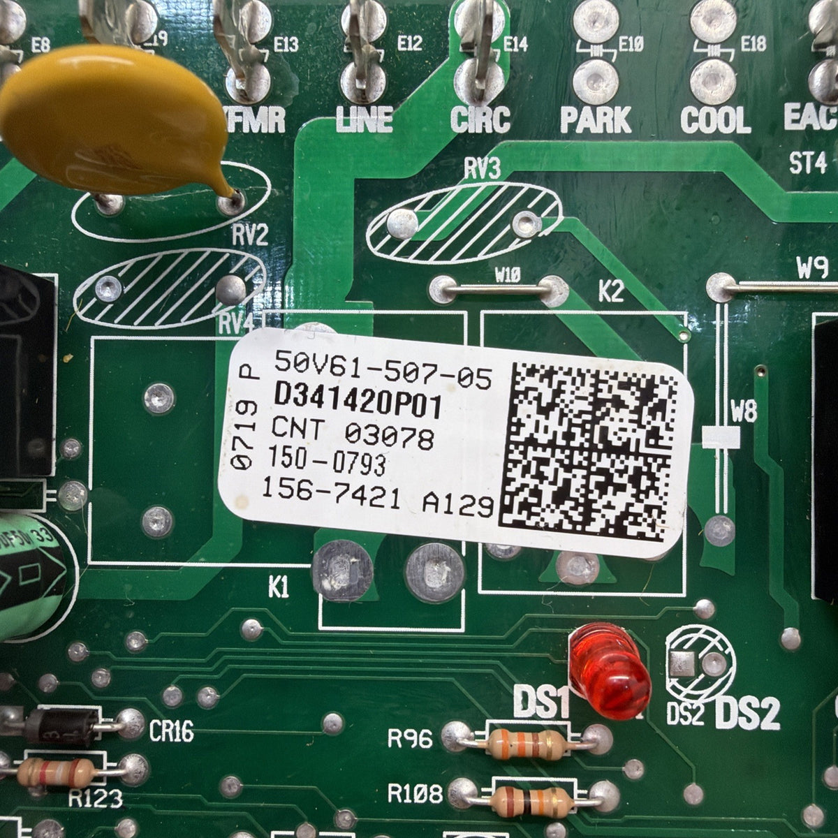✅  50V61-507-05 TRANE White Rodgers Furnace Control Board D341420P01