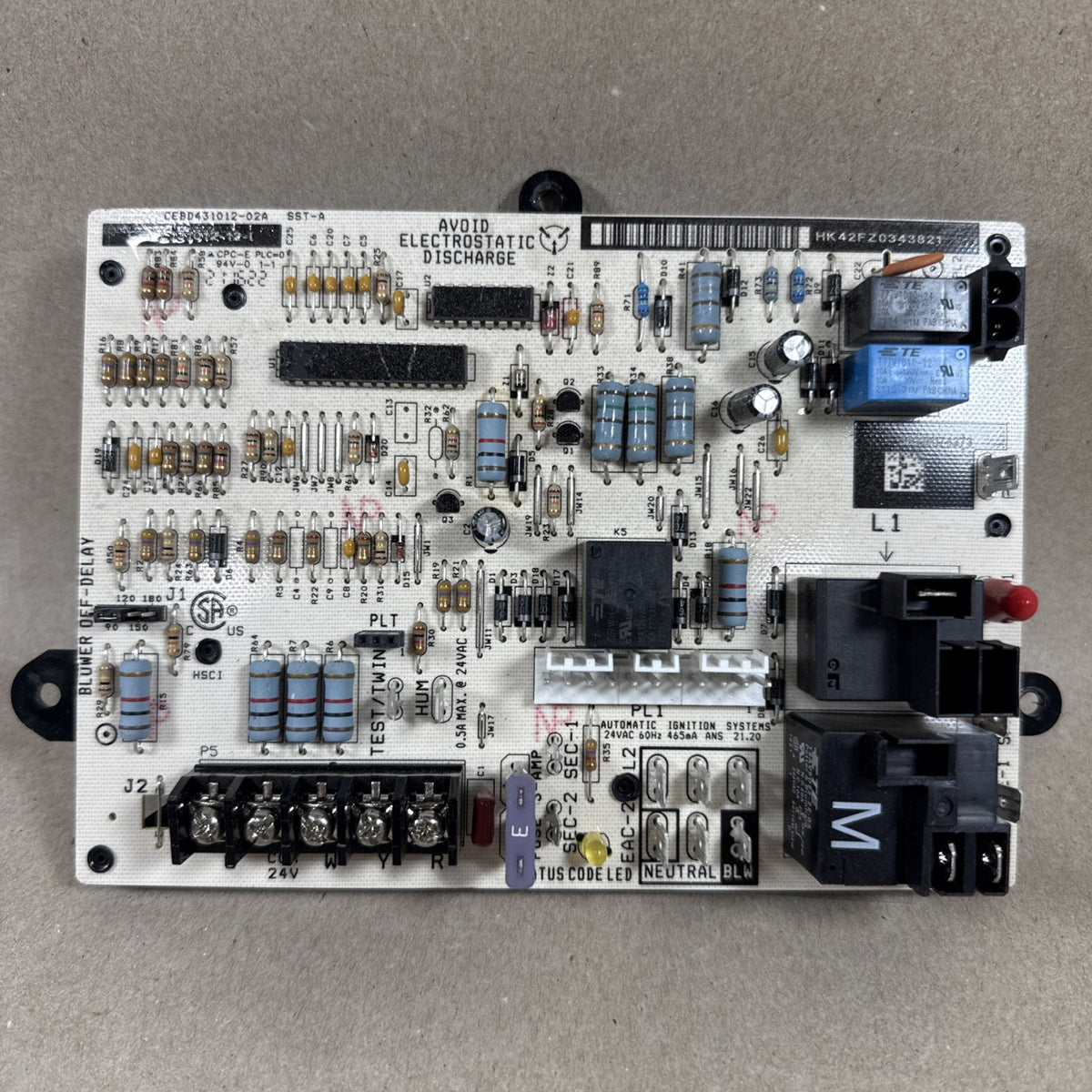 TESTED🔥 Furnace Control Board HK42FZ034 CEBD431012-02A  CEPL131012-12-I (X)