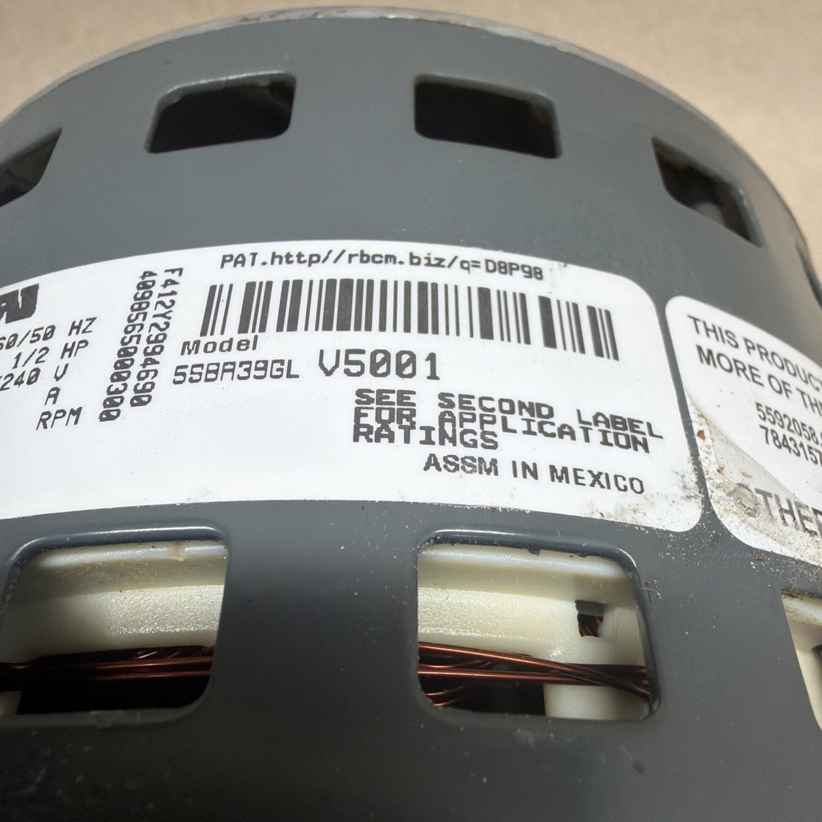 🔥 Genteq Eon 5SME39GLV5001 Programmable Motor 1/2hp 230V  1060256  HD03 CCW
